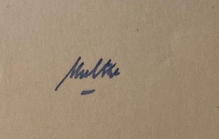 Unterschrift Graf von Moltke / Wikipedia